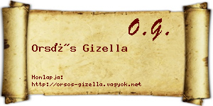 Orsós Gizella névjegykártya