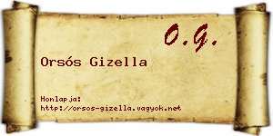 Orsós Gizella névjegykártya
