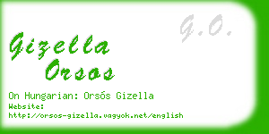 gizella orsos business card